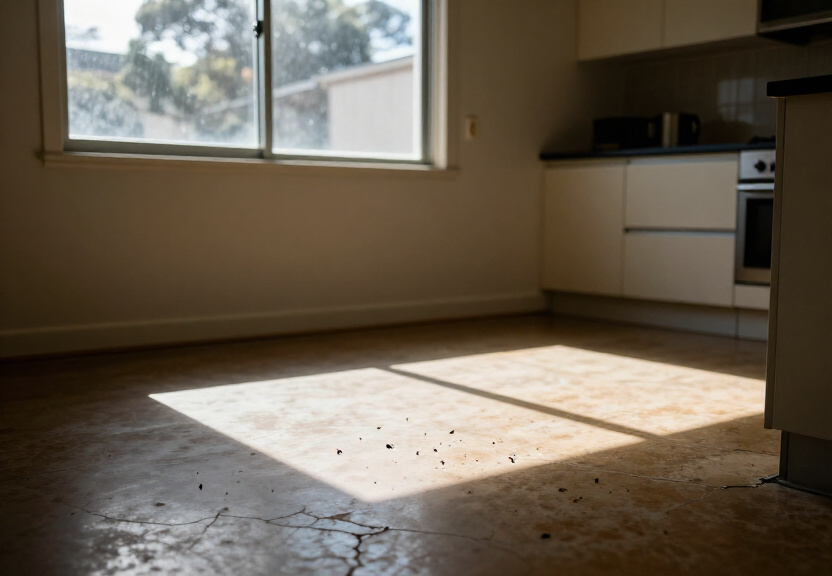Cockroaches in a Point Piper kitchen before treatment